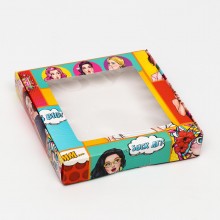 Коробка для печенья "Pop-art 2" 16х16х3 см